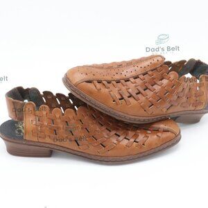 Rieker Antistress Sina Shoes Women’s 9.5US/41EU Slingback Woven Leather Boho